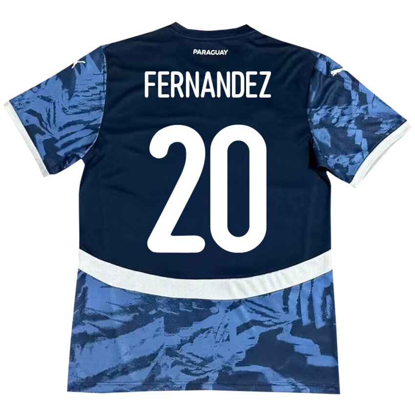 Criança Camisola Paraguai Marcelo Fernández #20 Azul Alternativa 24-26 Camisa Brasil