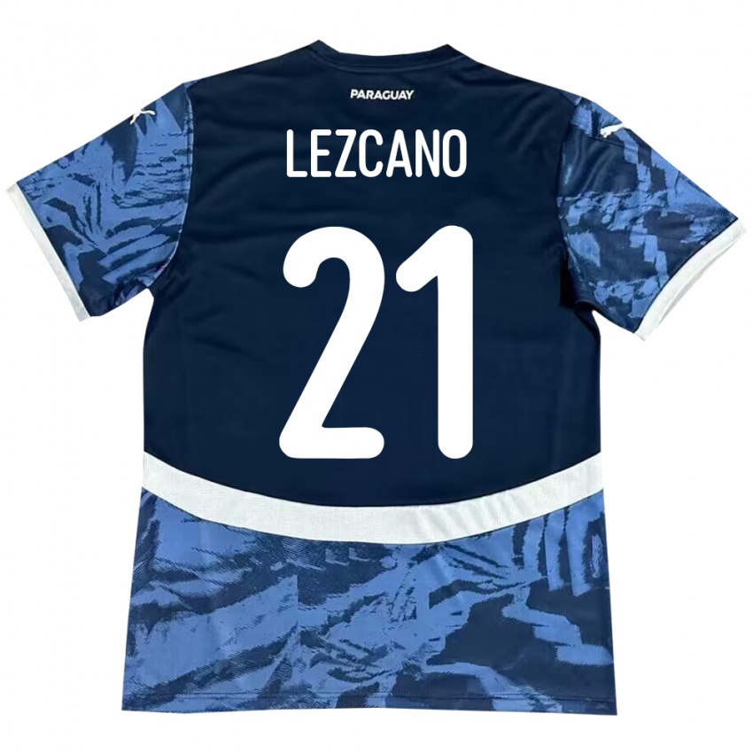 Criança Camisola Paraguai Rubén Lezcano #21 Azul Alternativa 24-26 Camisa Brasil