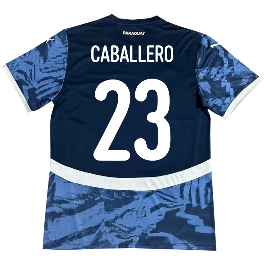 Criança Camisola Paraguai Tiago Caballero #23 Azul Alternativa 24-26 Camisa Brasil