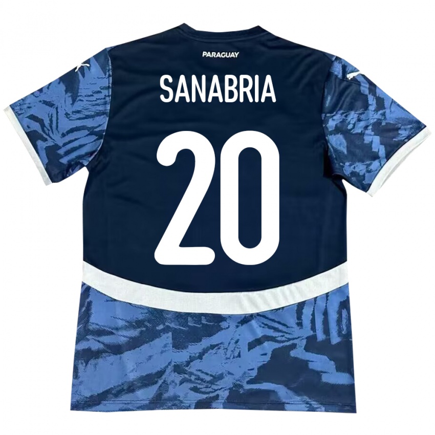 Criança Camisola Paraguai Tobías Sanabria #20 Azul Alternativa 24-26 Camisa Brasil