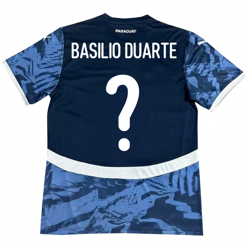 Criança Camisola Paraguai Basilio Duarte #0 Azul Alternativa 24-26 Camisa Brasil