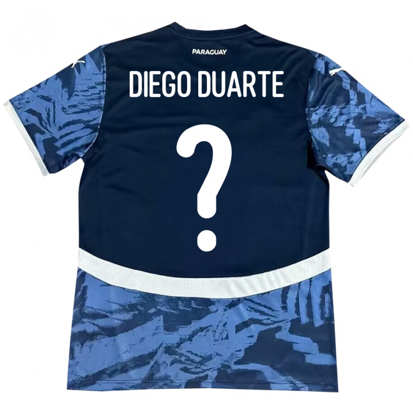 Criança Camisola Paraguai Diego Duarte #0 Azul Alternativa 24-26 Camisa Brasil