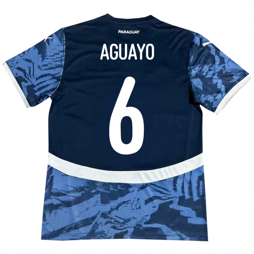 Criança Camisola Paraguai Ángel Aguayo #6 Azul Alternativa 24-26 Camisa Brasil