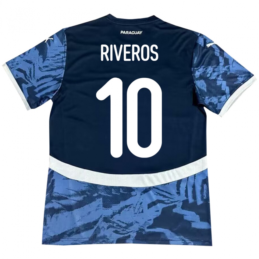 Criança Camisola Paraguai Paulo Riveros #10 Azul Alternativa 24-26 Camisa Brasil