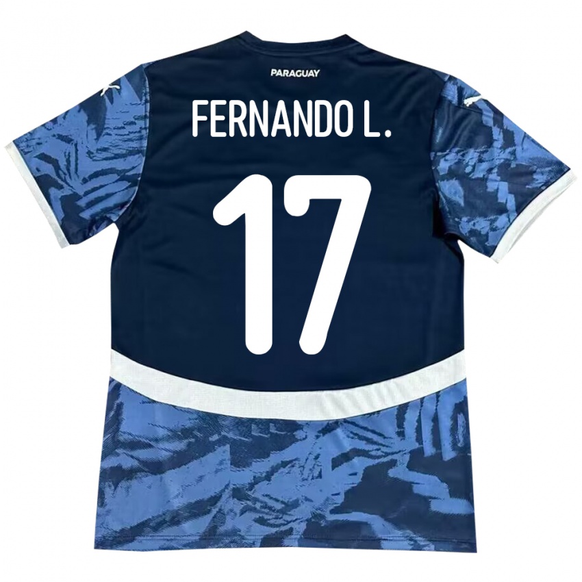 Criança Camisola Paraguai Fernando Leguizamón #17 Azul Alternativa 24-26 Camisa Brasil