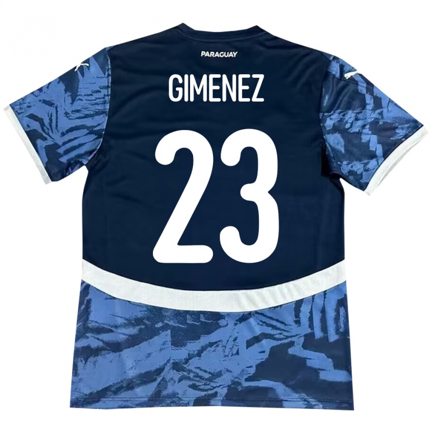 Criança Camisola Paraguai Miguel Giménez #23 Azul Alternativa 24-26 Camisa Brasil