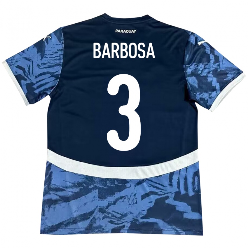 Criança Camisola Paraguai Camila Barbosa #3 Azul Alternativa 24-26 Camisa Brasil