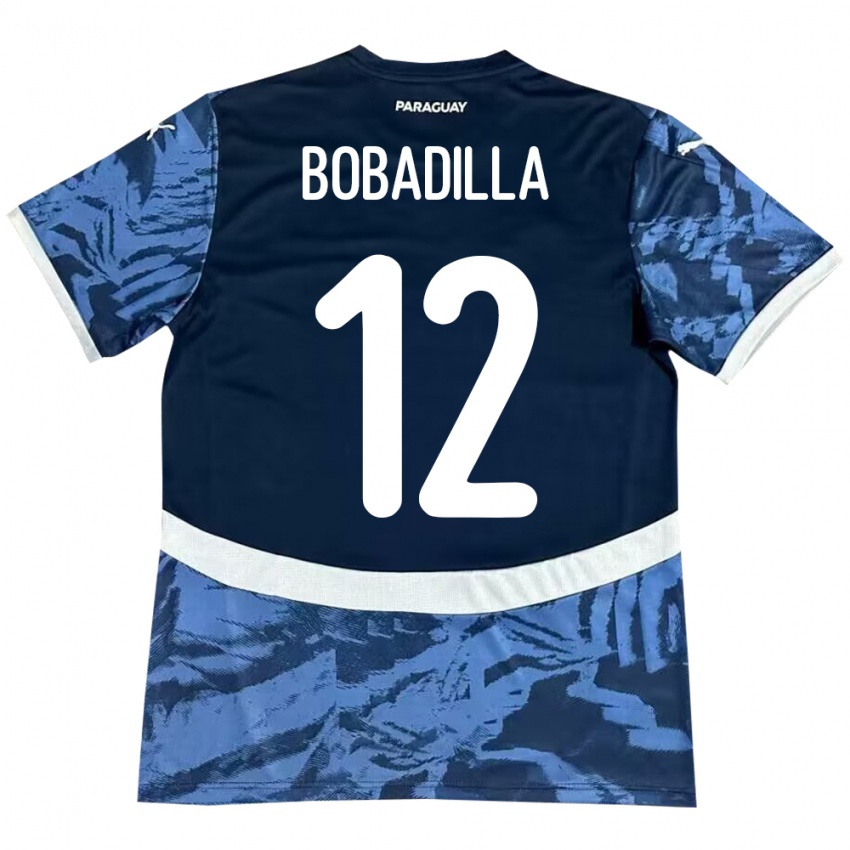 Criança Camisola Paraguai Alicia Bobadilla #12 Azul Alternativa 24-26 Camisa Brasil