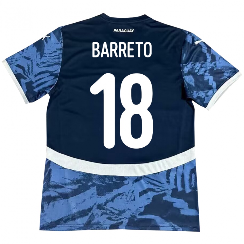 Criança Camisola Paraguai Liz Barreto #18 Azul Alternativa 24-26 Camisa Brasil