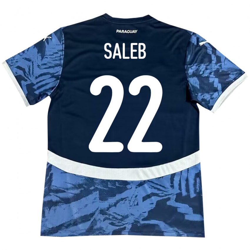 Criança Camisola Paraguai Gloria Saleb #22 Azul Alternativa 24-26 Camisa Brasil