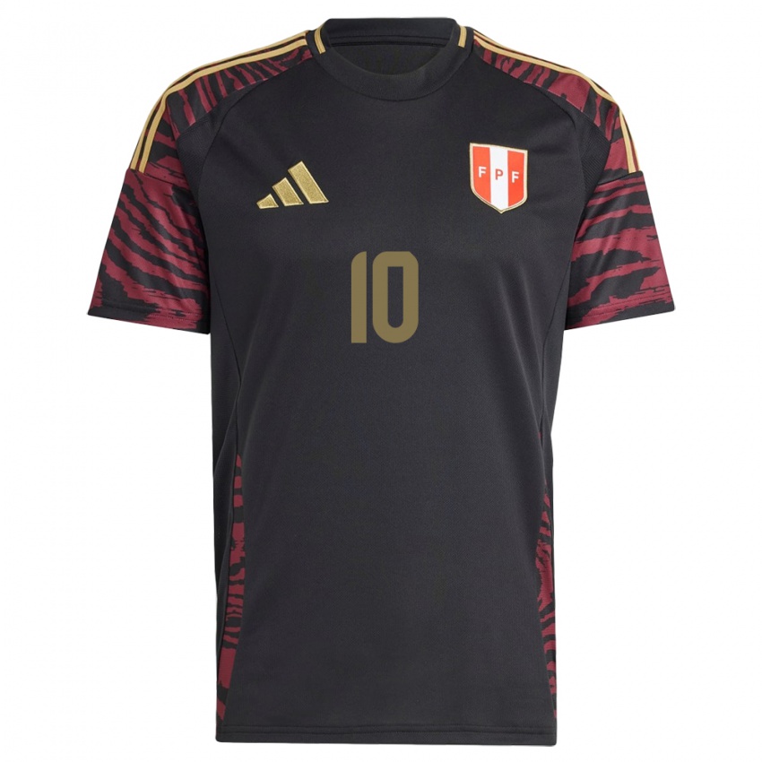 Criança Camisola Peru Thiago Salinas #10 Preto Alternativa 24-26 Camisa Brasil