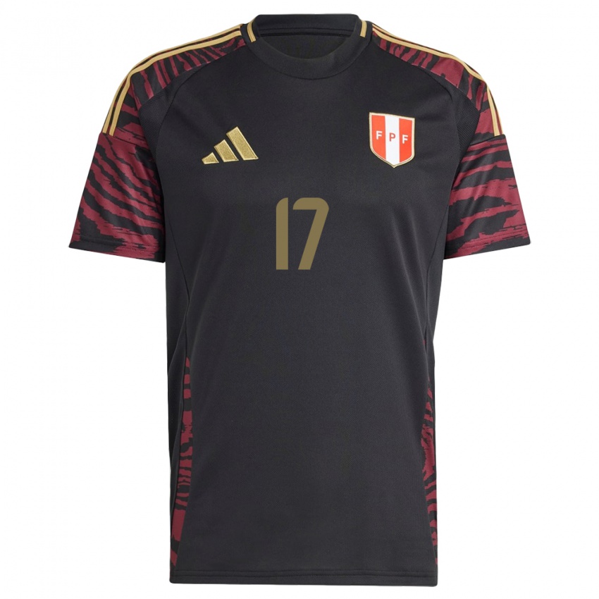 Criança Camisola Peru Luis Advíncula #17 Preto Alternativa 24-26 Camisa Brasil