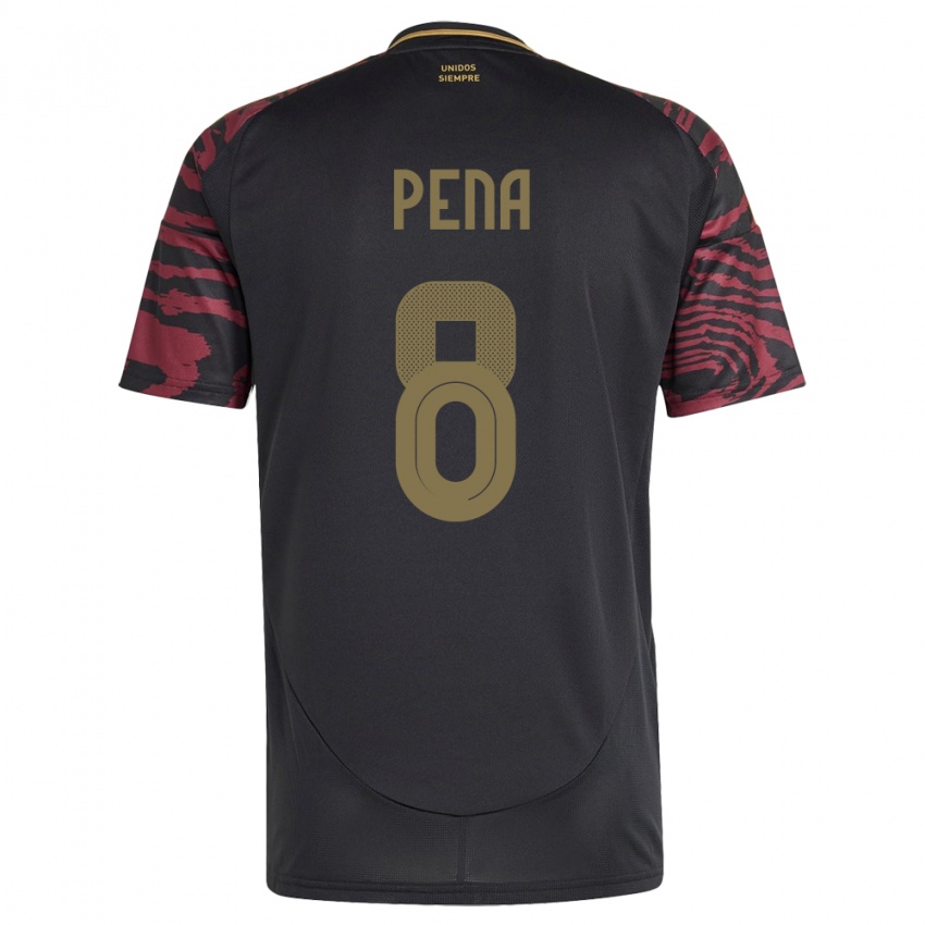 Criança Camisola Peru Sergio Peña #8 Preto Alternativa 24-26 Camisa Brasil