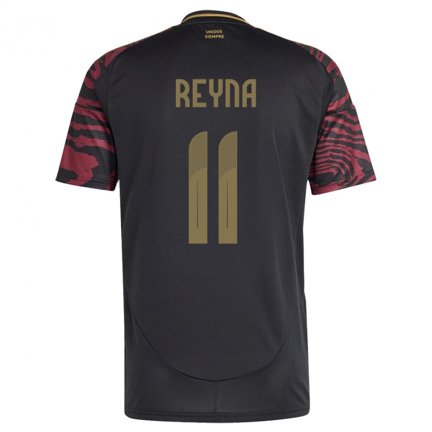 Criança Camisola Peru Bryan Reyna #11 Preto Alternativa 24-26 Camisa Brasil