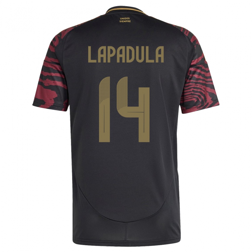 Criança Camisola Peru Gianluca Lapadula #14 Preto Alternativa 24-26 Camisa Brasil