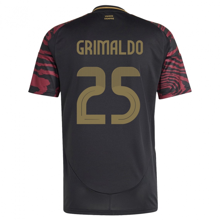 Criança Camisola Peru Joao Grimaldo #25 Preto Alternativa 24-26 Camisa Brasil