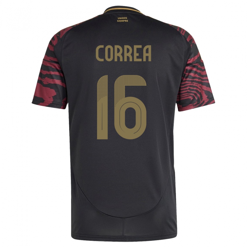 Criança Camisola Peru Eslyn Correa #16 Preto Alternativa 24-26 Camisa Brasil