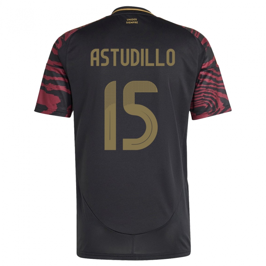 Criança Camisola Peru Julinho Astudillo #15 Preto Alternativa 24-26 Camisa Brasil