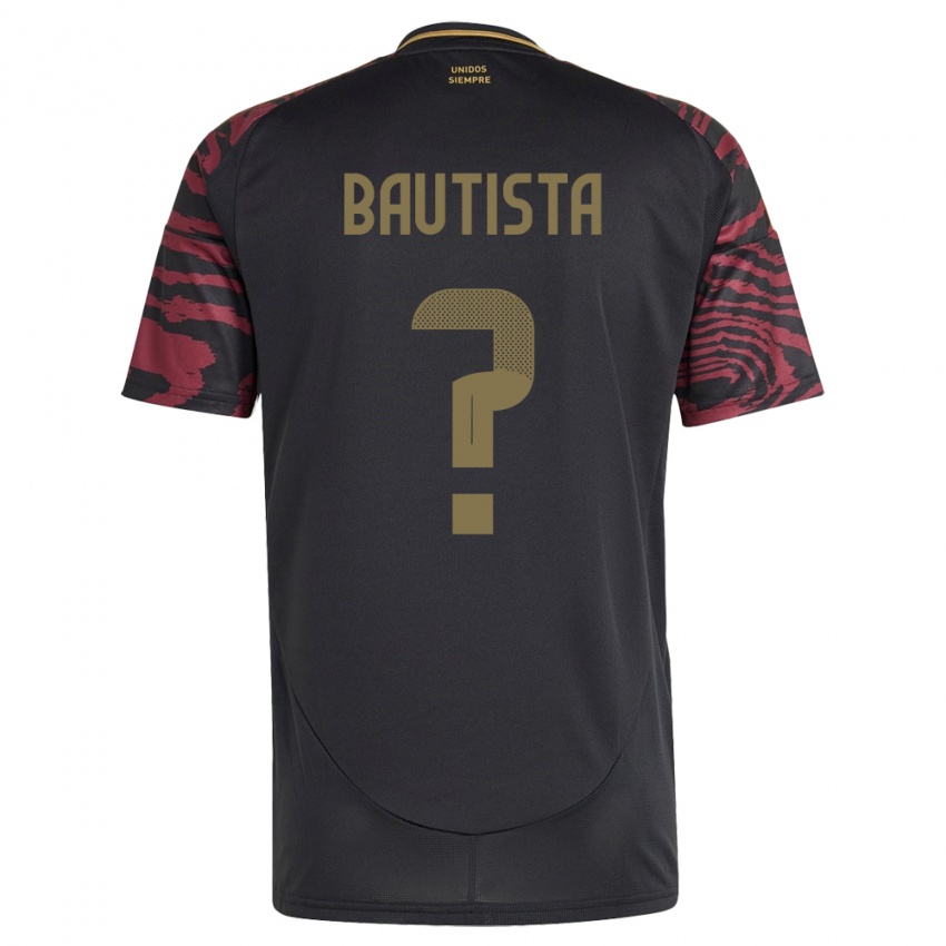 Criança Camisola Peru César Bautista #0 Preto Alternativa 24-26 Camisa Brasil