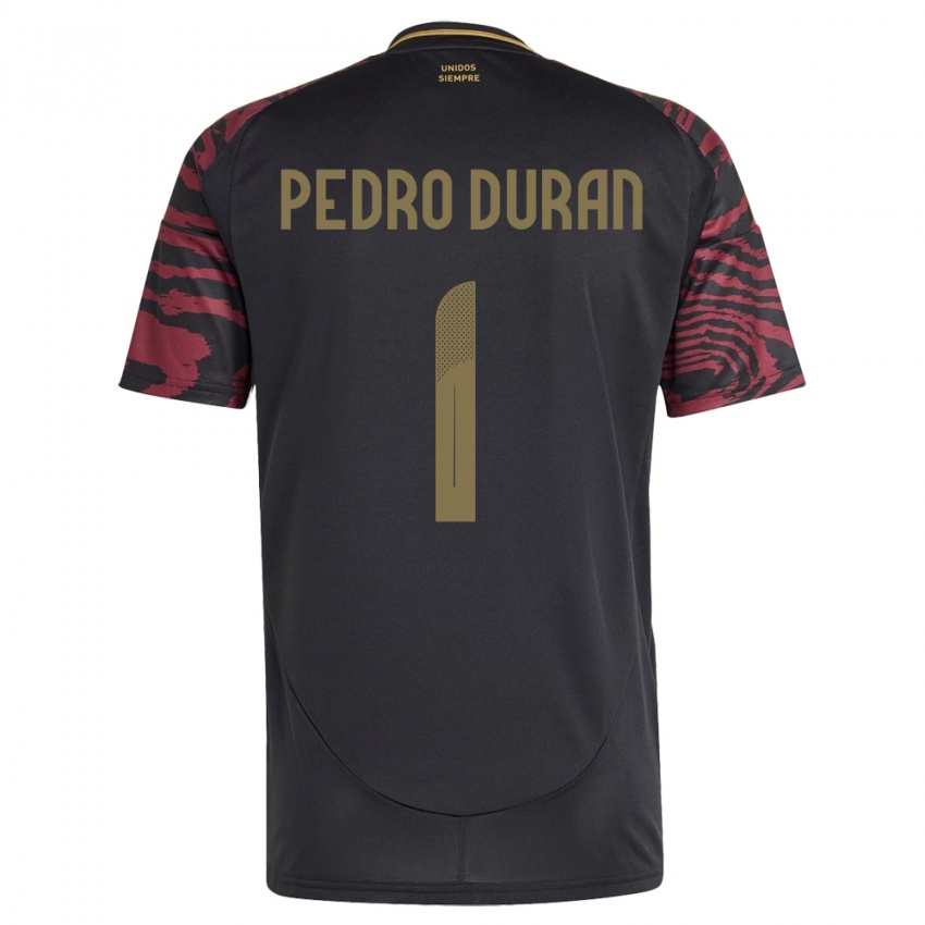 Criança Camisola Peru Juan Pedro Durán #1 Preto Alternativa 24-26 Camisa Brasil