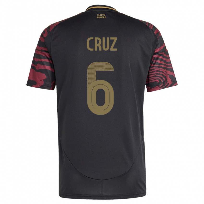 Criança Camisola Peru Esteban Cruz #6 Preto Alternativa 24-26 Camisa Brasil