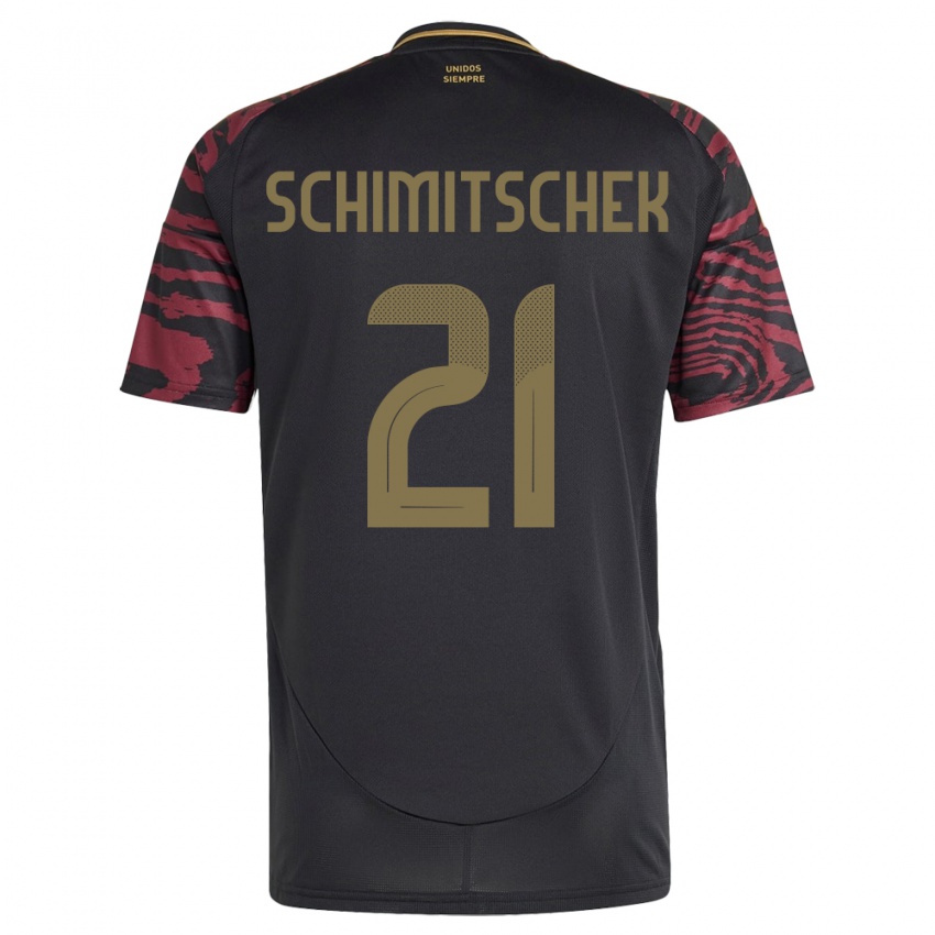 Criança Camisola Peru Ian Schimitschek #21 Preto Alternativa 24-26 Camisa Brasil