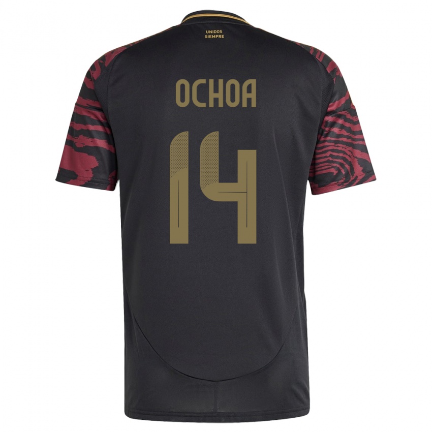 Criança Camisola Peru Victoria Ochoa #14 Preto Alternativa 24-26 Camisa Brasil