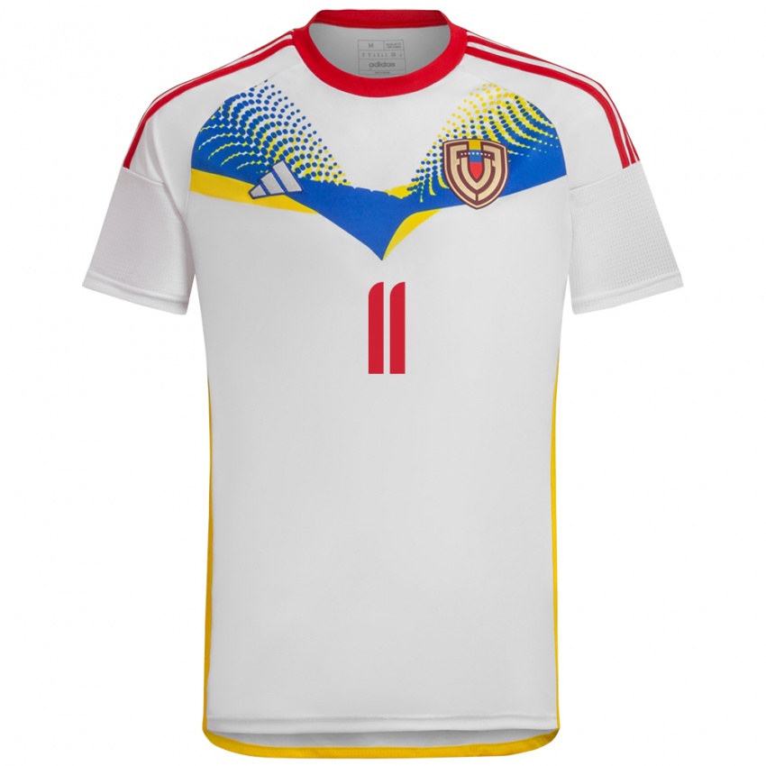 Criança Camisola Venezuela Jeriel De Santis #11 Branco Alternativa 24-26 Camisa Brasil