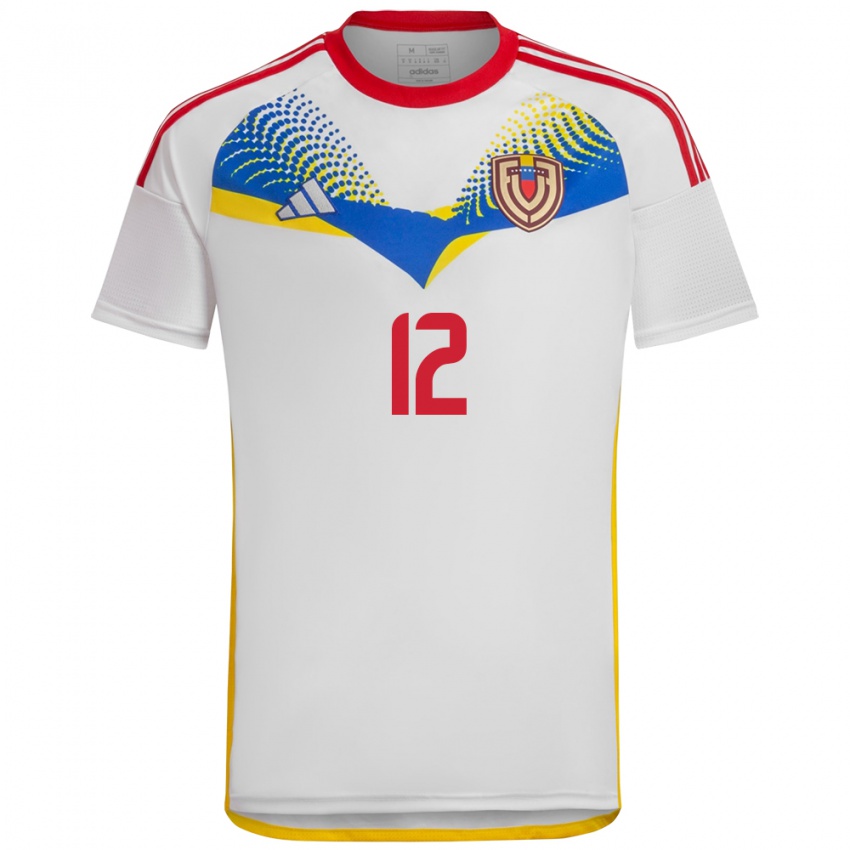 Criança Camisola Venezuela Frankarlos Benítez #12 Branco Alternativa 24-26 Camisa Brasil