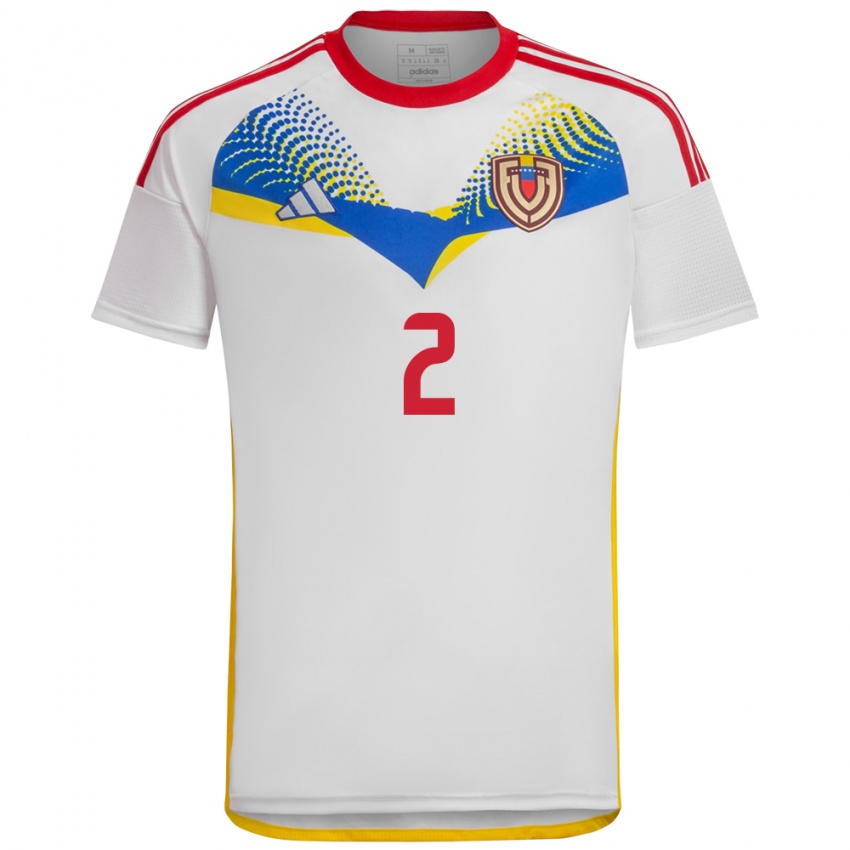 Criança Camisola Venezuela Carlos Vivas #2 Branco Alternativa 24-26 Camisa Brasil