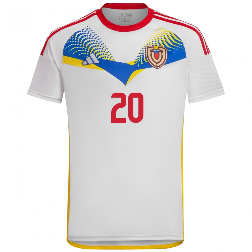 Criança Camisola Venezuela Andrés Romero #20 Branco Alternativa 24-26 Camisa Brasil