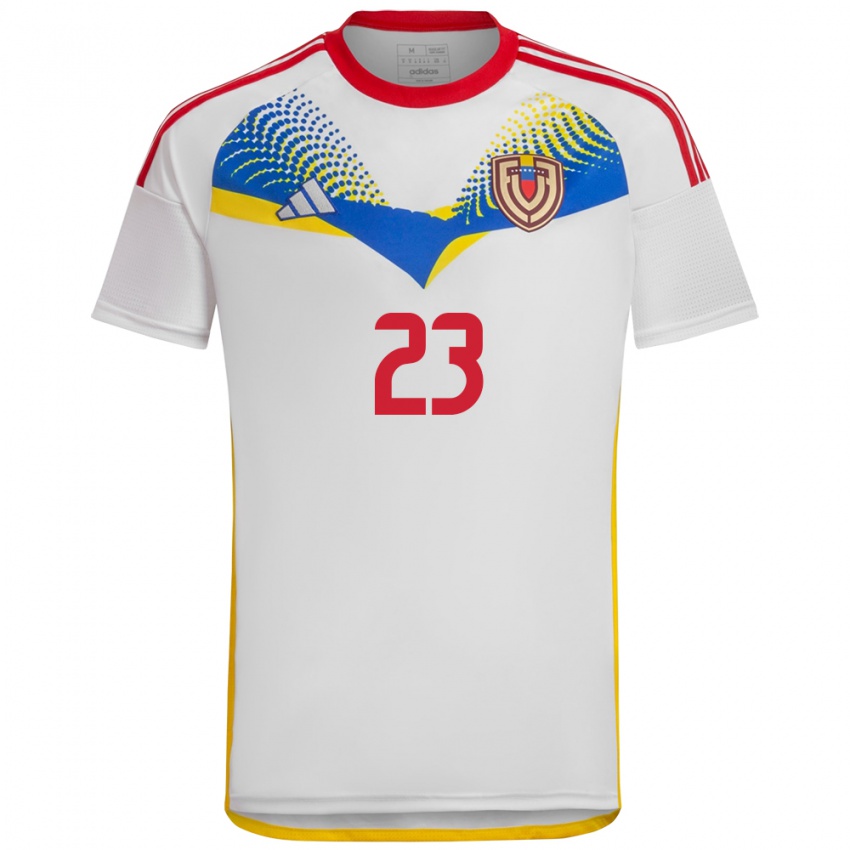 Criança Camisola Venezuela Luifer Hernández #23 Branco Alternativa 24-26 Camisa Brasil