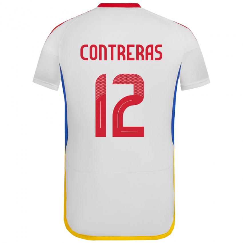 Criança Camisola Venezuela José Contreras #12 Branco Alternativa 24-26 Camisa Brasil