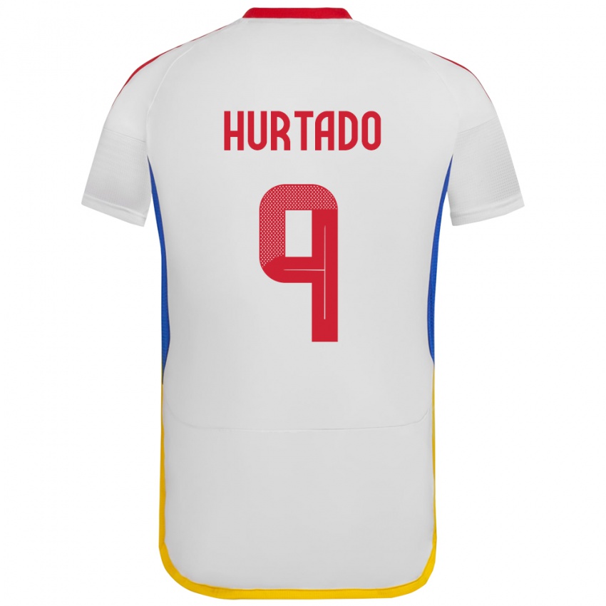 Criança Camisola Venezuela Jan Hurtado #9 Branco Alternativa 24-26 Camisa Brasil