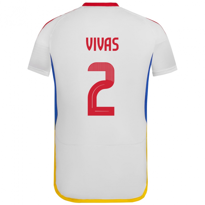 Criança Camisola Venezuela Carlos Vivas #2 Branco Alternativa 24-26 Camisa Brasil