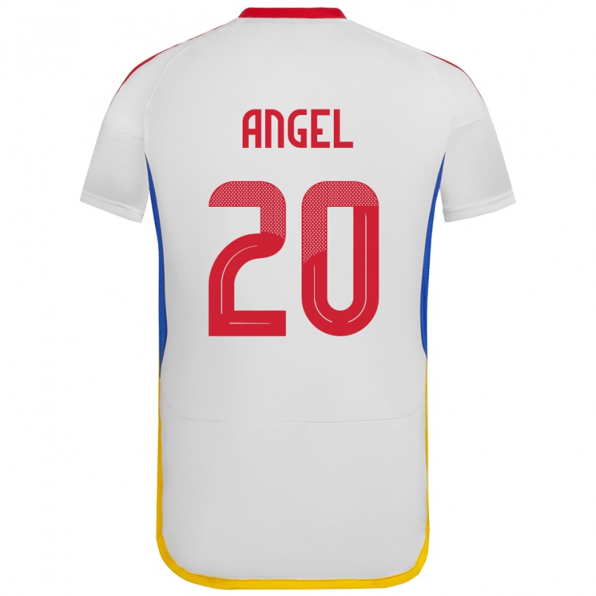 Criança Camisola Venezuela Wilker Ángel #20 Branco Alternativa 24-26 Camisa Brasil