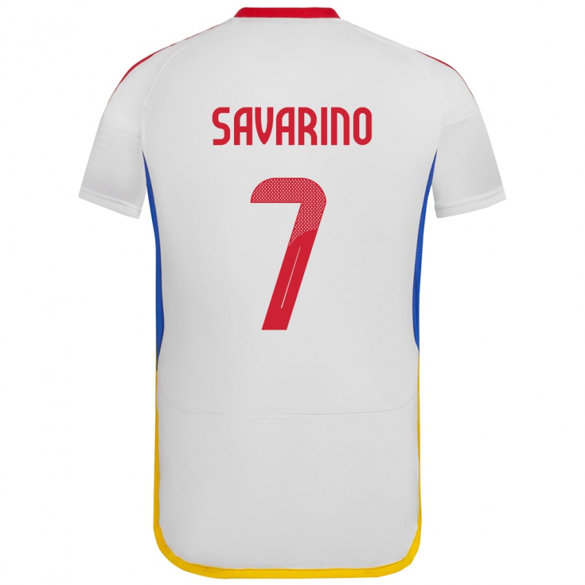 Criança Camisola Venezuela Jefferson Savarino #7 Branco Alternativa 24-26 Camisa Brasil