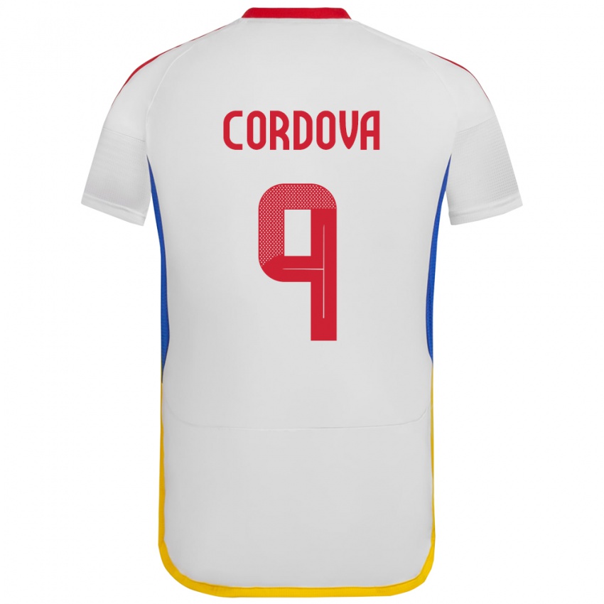 Criança Camisola Venezuela Sergio Córdova #9 Branco Alternativa 24-26 Camisa Brasil