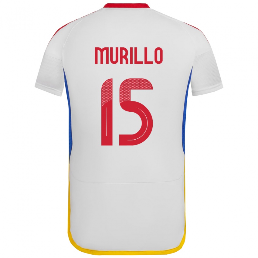 Criança Camisola Venezuela Jhon Murillo #15 Branco Alternativa 24-26 Camisa Brasil