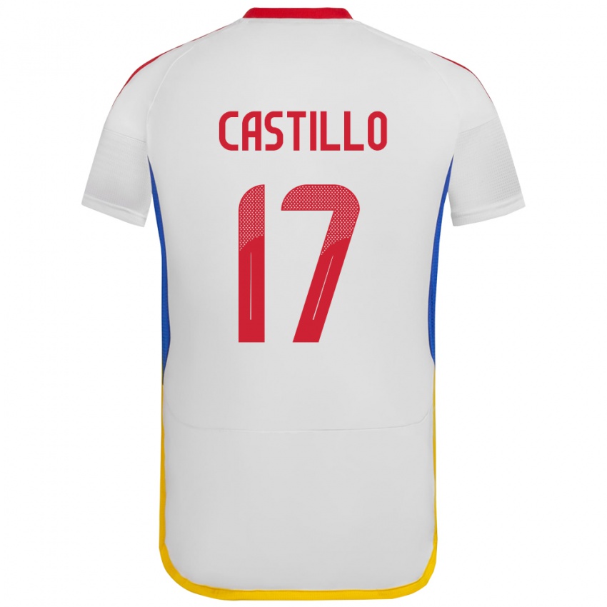 Criança Camisola Venezuela Edson Castillo #17 Branco Alternativa 24-26 Camisa Brasil