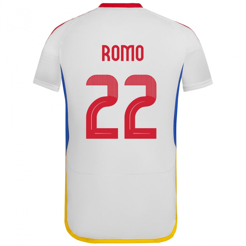 Criança Camisola Venezuela Rafael Romo #22 Branco Alternativa 24-26 Camisa Brasil