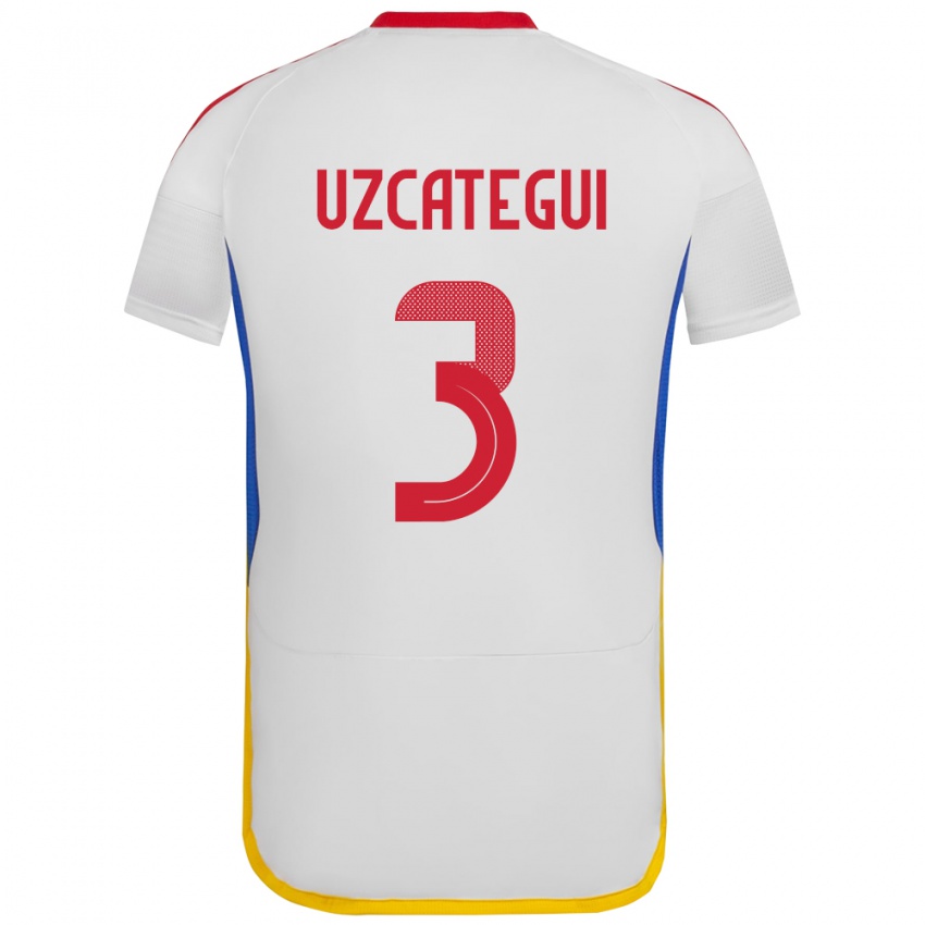 Criança Camisola Venezuela Rafael Uzcátegui #3 Branco Alternativa 24-26 Camisa Brasil