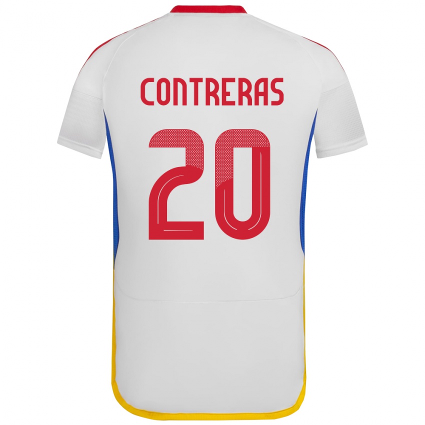 Criança Camisola Venezuela Anderson Contreras #20 Branco Alternativa 24-26 Camisa Brasil