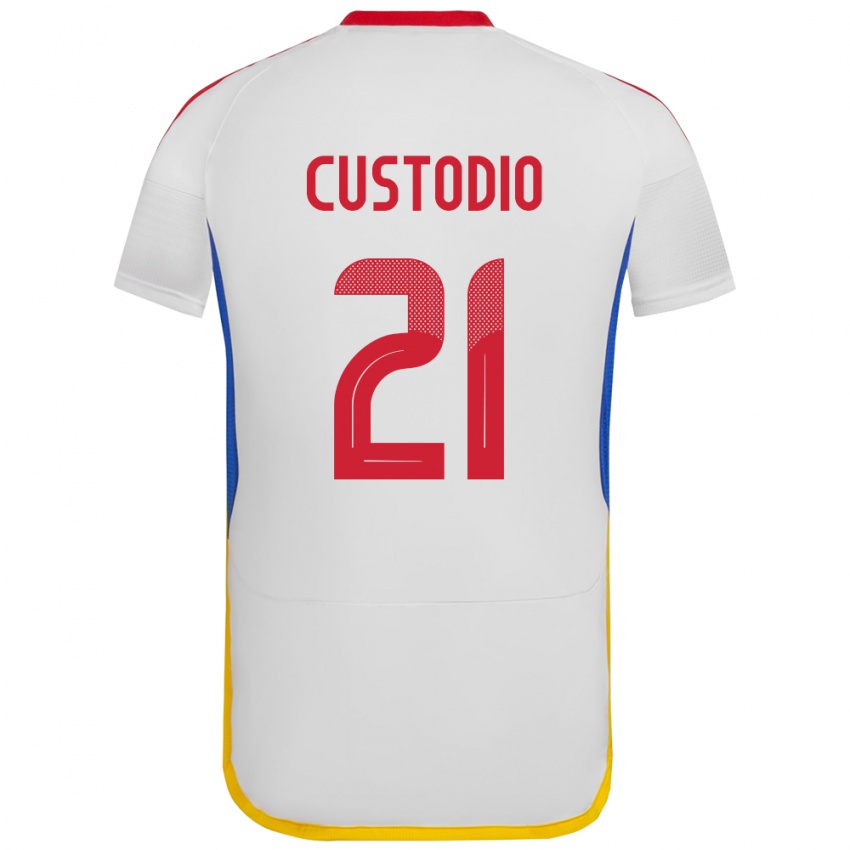 Criança Camisola Venezuela Alex Custodio #21 Branco Alternativa 24-26 Camisa Brasil