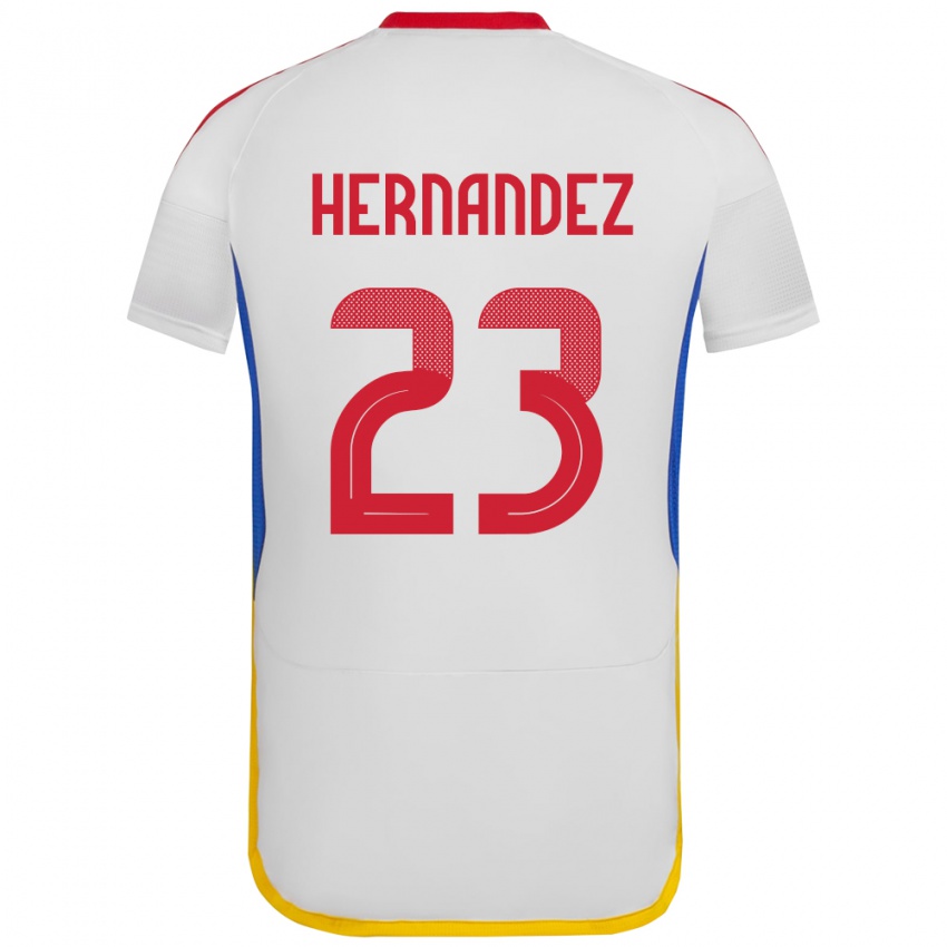 Criança Camisola Venezuela Luifer Hernández #23 Branco Alternativa 24-26 Camisa Brasil