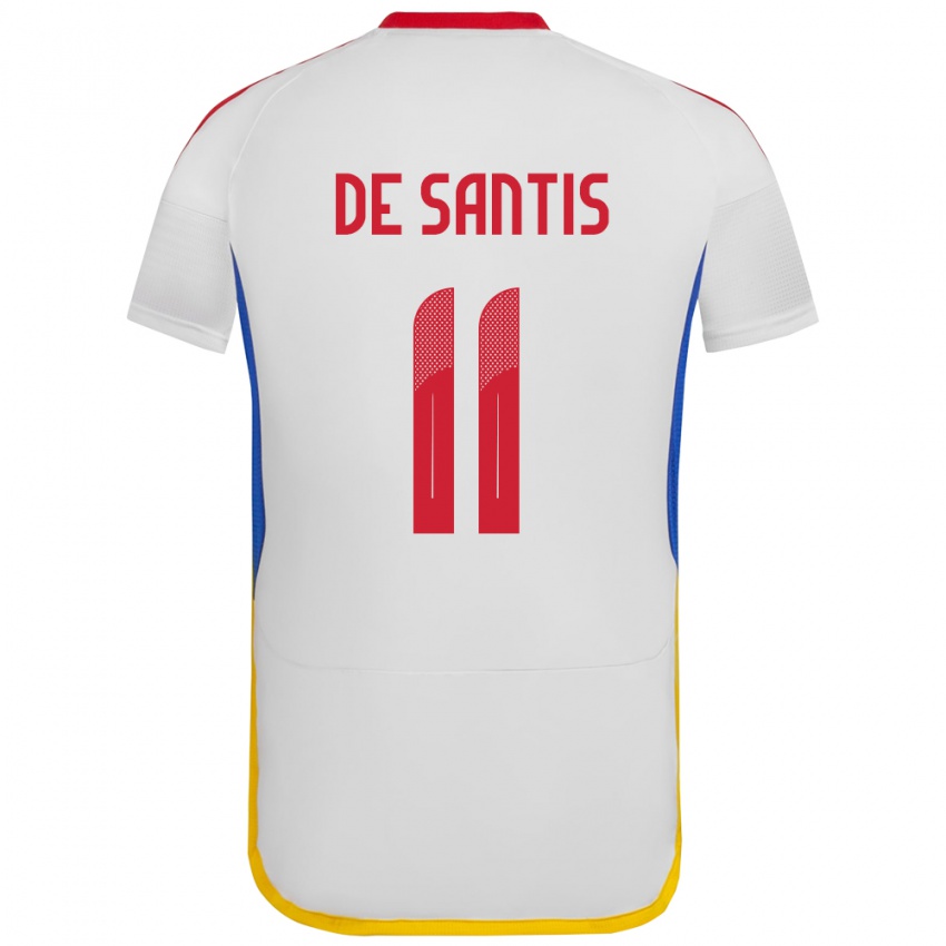 Criança Camisola Venezuela Jeriel De Santis #11 Branco Alternativa 24-26 Camisa Brasil