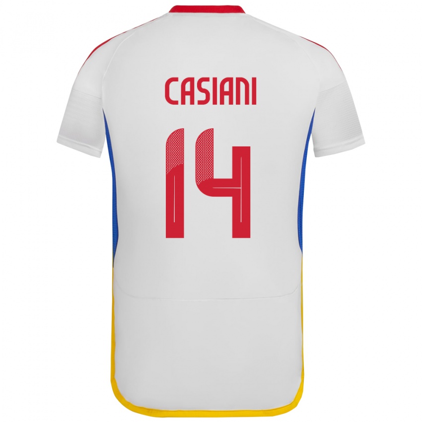 Criança Camisola Venezuela Luis Casiani #14 Branco Alternativa 24-26 Camisa Brasil