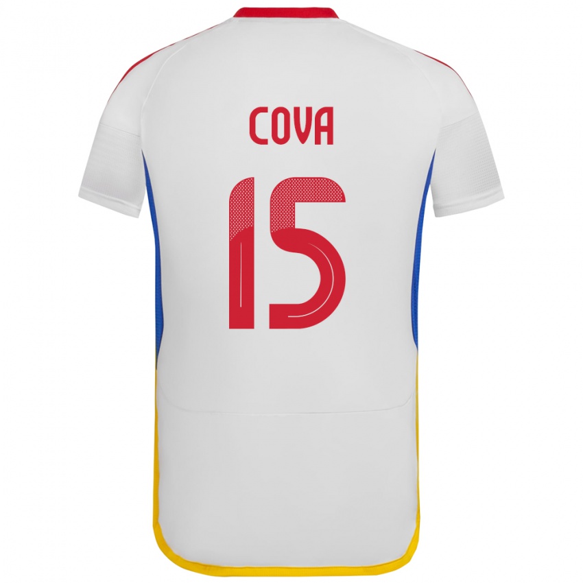 Criança Camisola Venezuela Adrián Cova #15 Branco Alternativa 24-26 Camisa Brasil