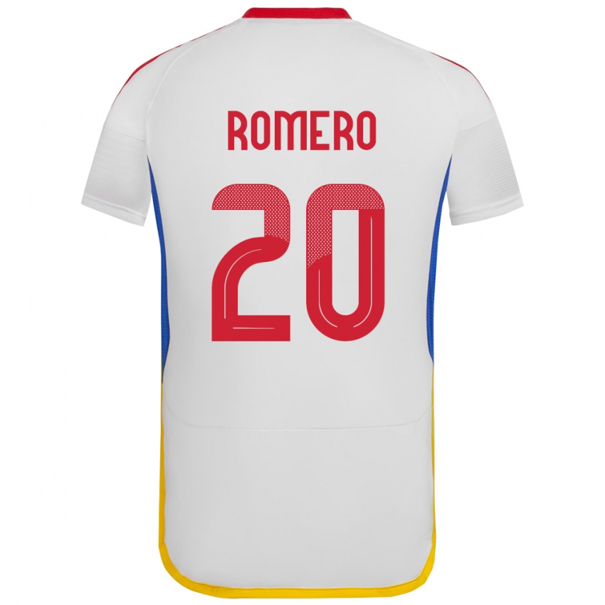 Criança Camisola Venezuela Andrés Romero #20 Branco Alternativa 24-26 Camisa Brasil