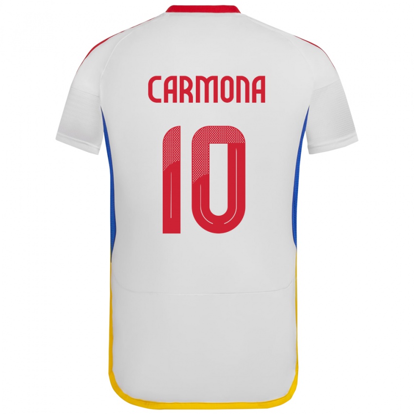 Criança Camisola Venezuela Wikelman Carmona #10 Branco Alternativa 24-26 Camisa Brasil